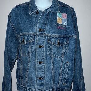 Brighton Live Love Laugh Dream Women Blue Jean Jacket Butterfield Stage Small